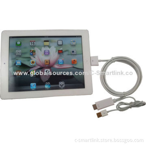 iPad to HDMI Male 1.8m + USB1m, 1.8m Male + USB Cable for iPhone 4 and 4S, iPad 2, iPad, Charging